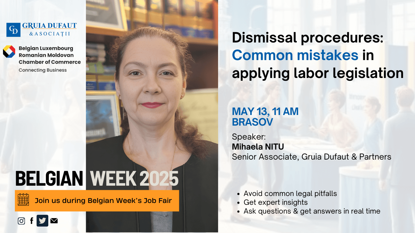 GRUIA DUFAUT & PARTNERS TO HOST LABOR LAW WORKSHOP DURING BELGIAN WEEK 2025